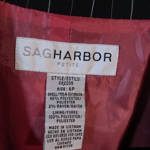 Black pins stripe women’s suit. - Picture 3 of 5